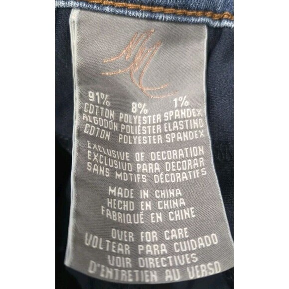 Melissa McCarthy Seven7 Jeans Women 26W Floral Embroidered Distressed Stretch - Picture 8 of 9